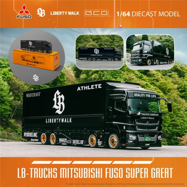 GCD 1:64 LWBK LB-TRUCKS JDM Fuso Super Great, Black