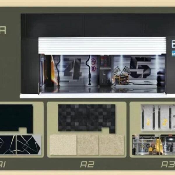 Garage Display with Voice Activated Lights and Garage Door, Style A