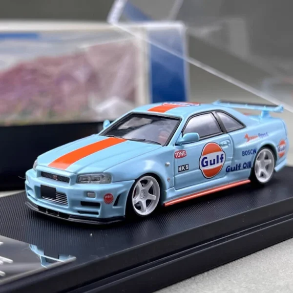 Fuji 1:64 Gulf Skyline GTR R34 Z-Tune Sports, Blue