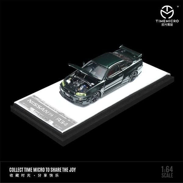Time Micro 1/64 Scale - Nissan Skyline GTR R34 Dark Green