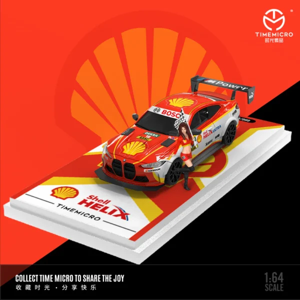Time Micro 1:64 BMW M4 Shell Livery w/Figure