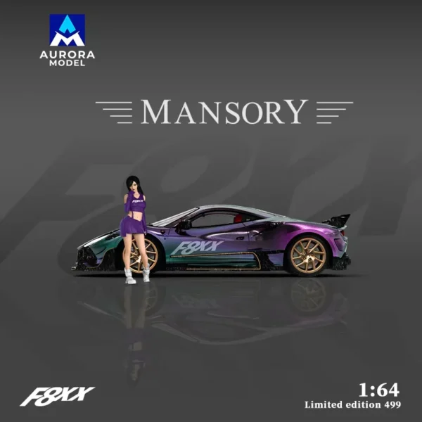 Aurora Model 1:64 Ferrari F8 Tributo Mansory, Chameleon, No Figure Version Only