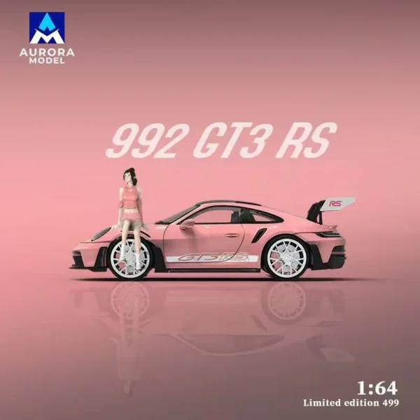 Aurora Model 1:64 Porsche 992 GT3 RS, Pink