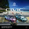 Time Micro 1:64 Honda Civic Chrome.  2 Colors
