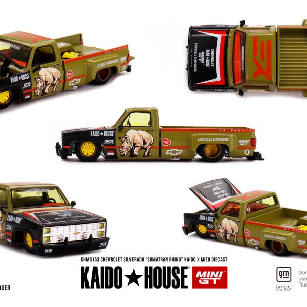 Kaido House x Mini GT 1:64 Chevrolet Silverado “Sumatran Rhino” KAIDO x MIZU Diecast
