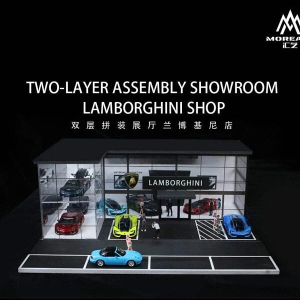 MoreArt 1:64 Two Level Lamborghini Showroom Diorama