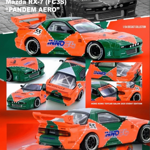 (Pre-Order) INNO64 Mazda RX-7 (FC3S) Pandem Aero, Hong Kong Toycar Salon Exclusive