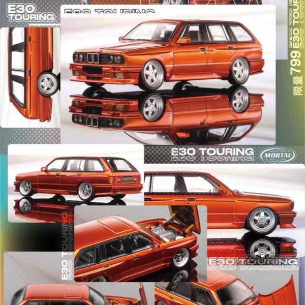 Mortal 1:64 BMW E30  Cambered, Orange
