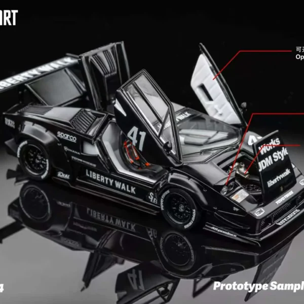Topart 1:64 LBWK Lamborghini Countach , Black