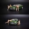 Car Wash Girls Hand Painted Dolls set of 4, 1:64