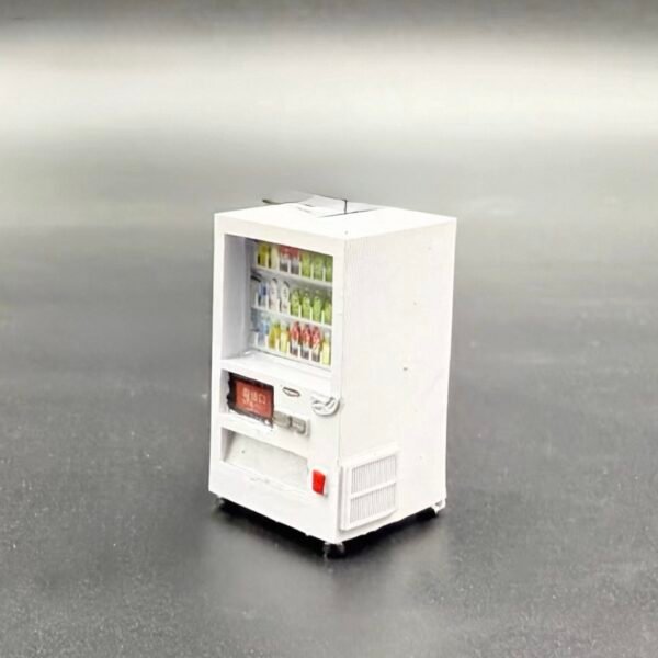 3D Printed White Vending Machine. Diorama Accessory 1:64