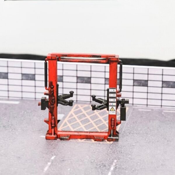 3D Printed 2 Post Lift Diorama Accessory 1:64, Red