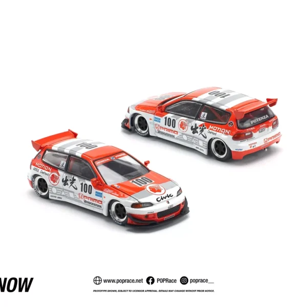 PopRace 1:64 Honda Civic EG6 V1.5 Pandem Idemisu Motion Infinite