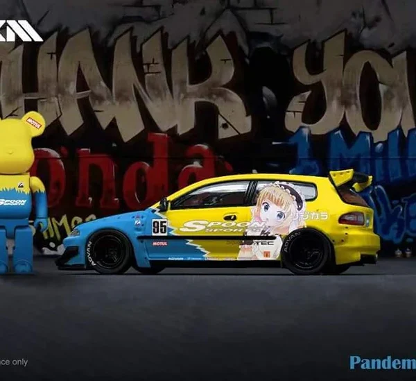 HKM 1:64 Honda Civic EG6 Spoon Livery with Bear Brick