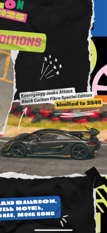 Tarmac Works 1:64 Koenigsegg Jesko Attack Carbon Fibre | 2025 HK