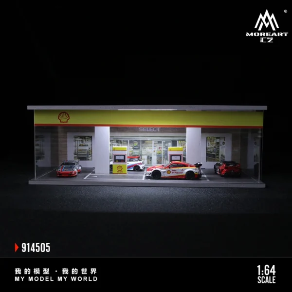 MoreArt 1:64 Shell Gas Station Scene