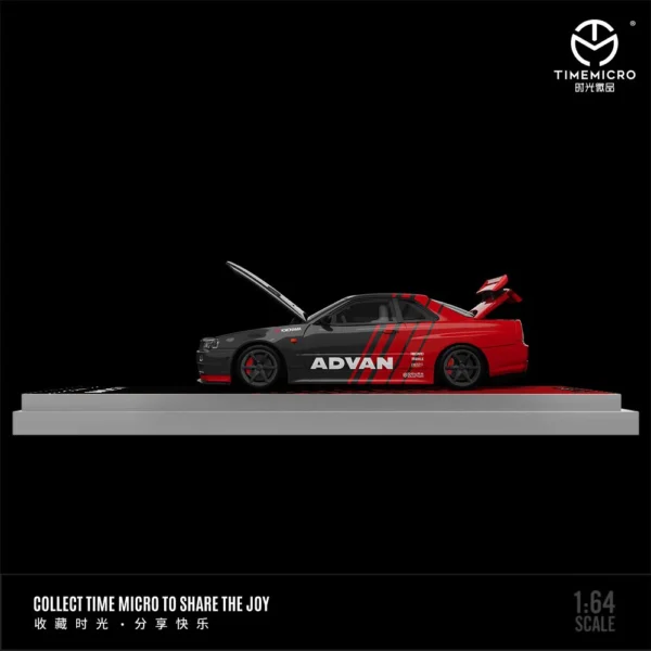 TimeMicro 1:64 Nissan GTR34 Advan Livery