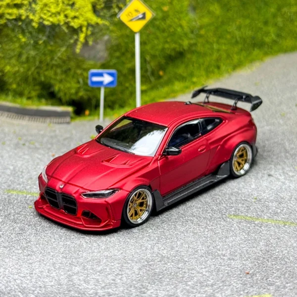 SW 1:64 BMW M4 G82 ADRO WIDE BODY KIT - Matte Red - alternate Hood