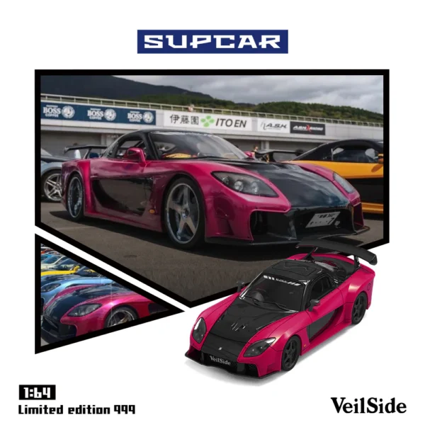 1:64 Mazda RX7 Veilside - Rose Red