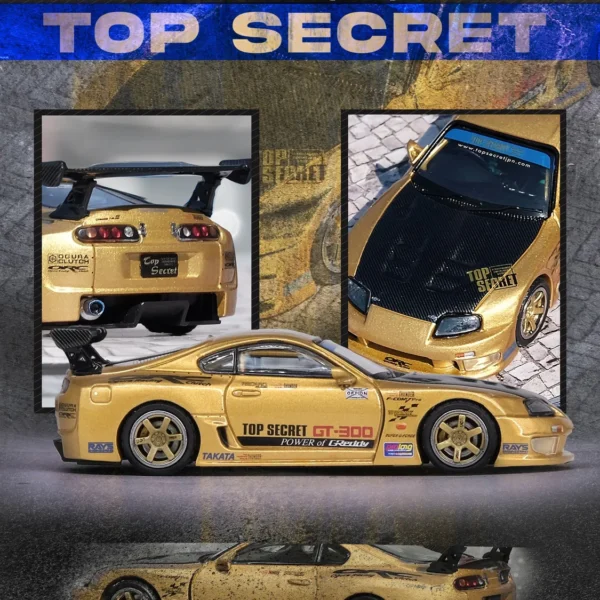 INNO64 1:64 Toyota Supra (A80) TOP SECRET GT300 by "Smokey" Nagata in Gold