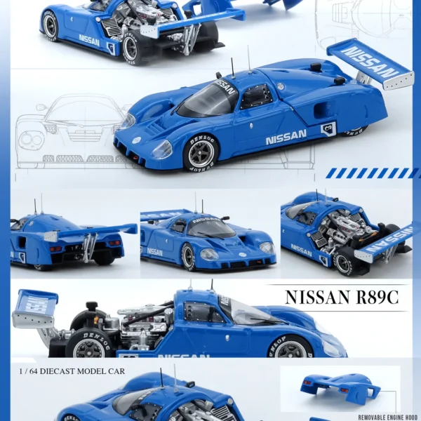 INNO64 1:64 Nissan R89C in Blue