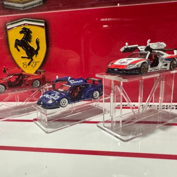 Acrylic Risers, Set of 3 for 1:64 scale cars.
