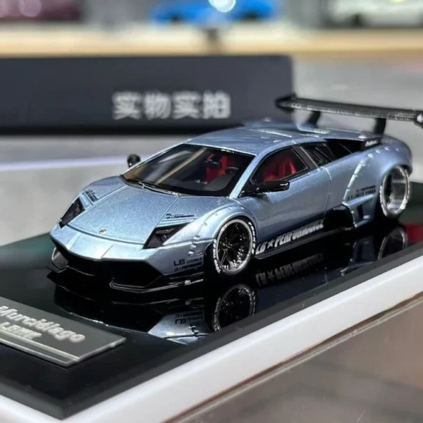 Error404 1:64 Ice Blue Murcielago LBWK - High Spoiler - Resin Model
