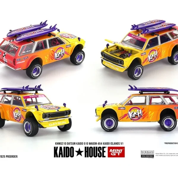 Kaido House x Mini GT 1:64 Datsun KAIDO 510 Wagon 4×4 Kaido ISLANDS V1 #210