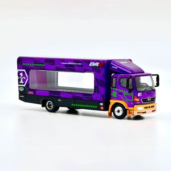 Unique Model/Tiny 1:64 Eva Racing Transporter Hino 500
