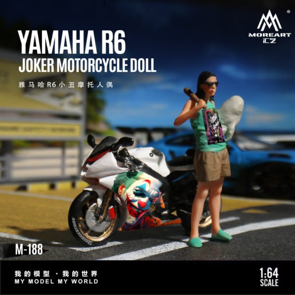MoreArt 1:64 Yamaha R6 The Joker  Motorcycle and Doll
