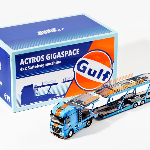 Shadow Pro Actros 1:64 Trailer 8-Car Transporter "Gulf Oil" Livery