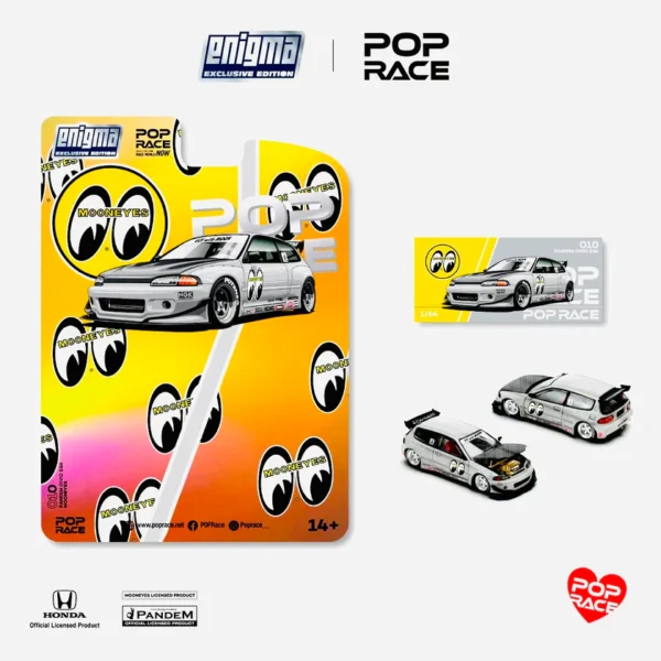 PopRace 1:64 Pandem Civic EG6 Mooneyes Enigma Blister, CHASE