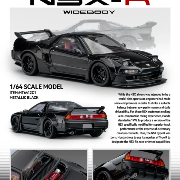 Micro Turbo 1:64 Custom NSX Wide Body - Gloss Black