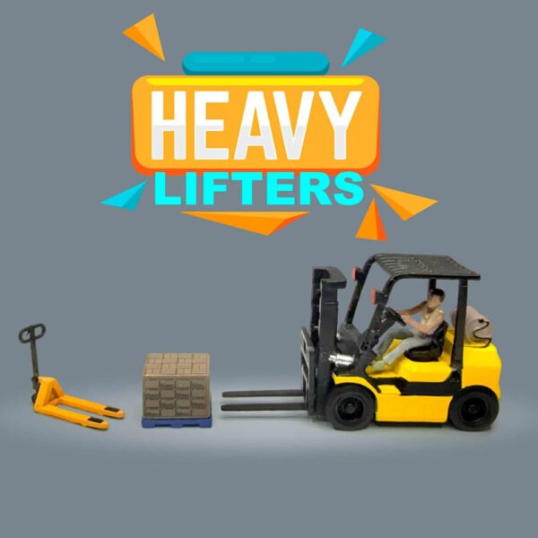 American Diorama 1:64 Heavy Lifters Set Forklift & Figure Diorama Set