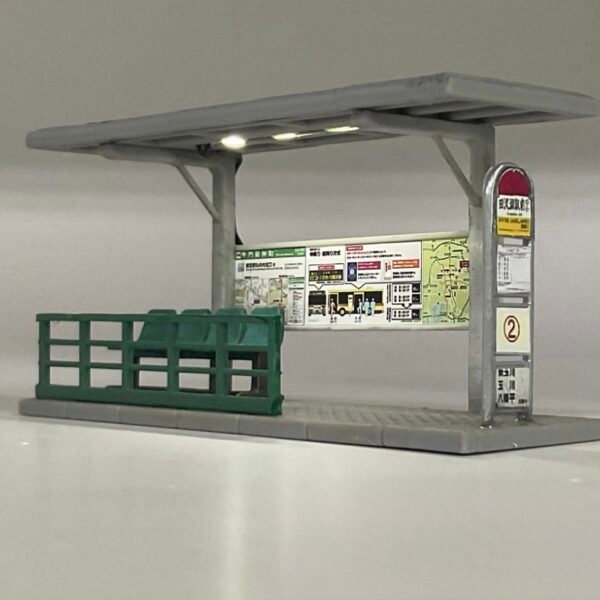 Diorama Accessory 1:64 Bus Stop with Lights