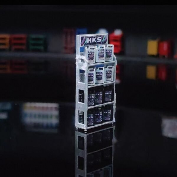 Diorama Accessory 1:64 HKS Oil Shelves - White