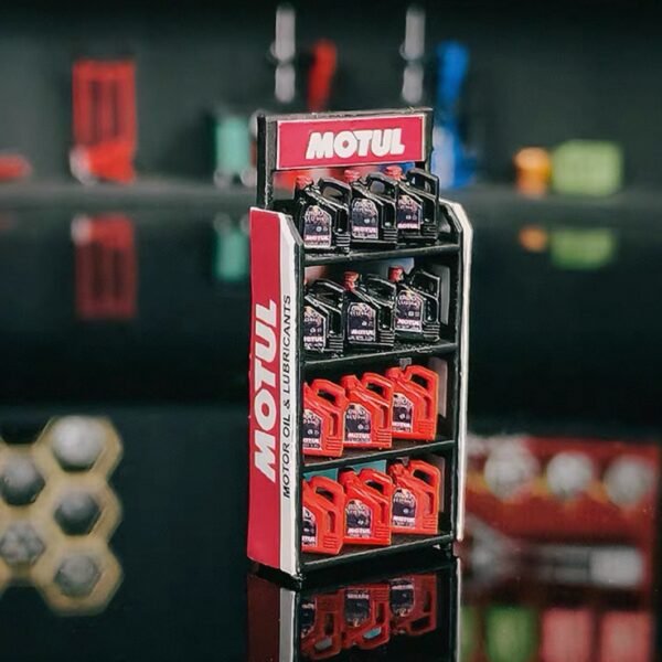Diorama Accessory 1:64 Motul Oil Shelves
