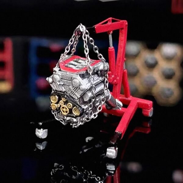 Diorama Accessory 1:64  Engine Hoist with GTR engine