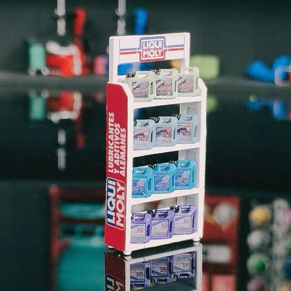 Diorama Accessory 1:64 Liqui Moly Oil Shelves