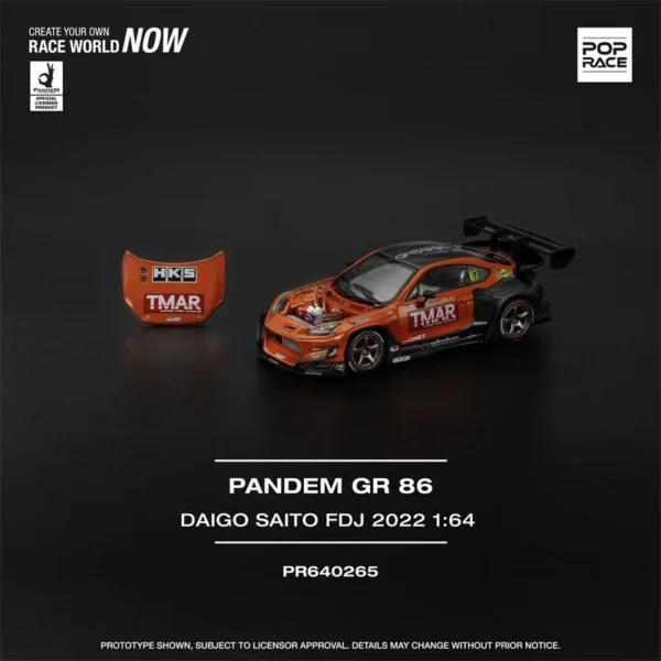 PopRace 1:64 Pandem GR86-DAIGO SAITO Formula Drift Japan 2022