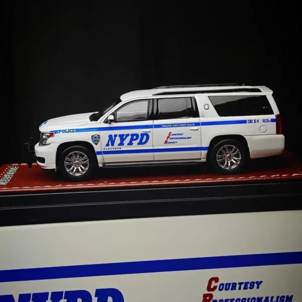 MK Miniatures 1:64 2015 Suburban NYPD. HEC Guangzhou 2025 Exclusive