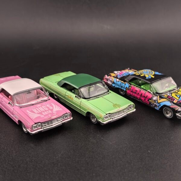 (Pre-Order) Fine Works 1:64 Chevy Impala Lowriders set w/working suspension. Special offer! Save $20