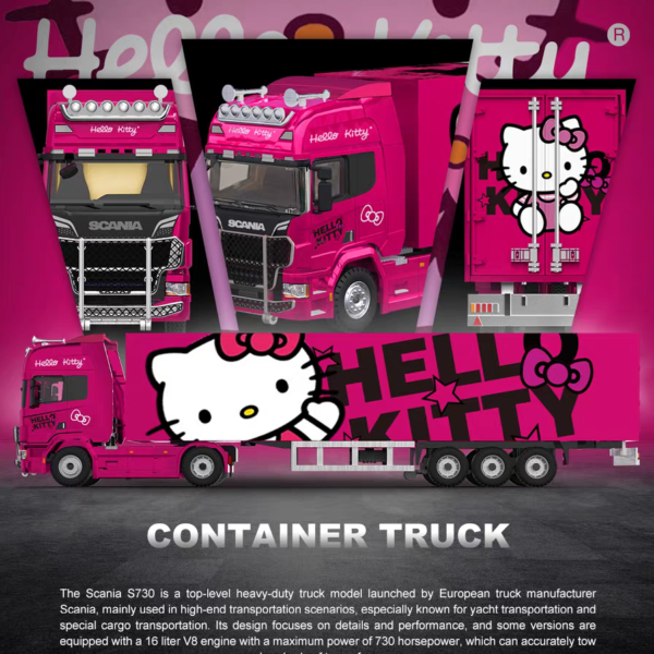 CoolCar 1:64 Scania Container Truck Hello Kitty