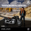 MoreArt 1:64 Triumph Motorcycle Hippie Figurine
