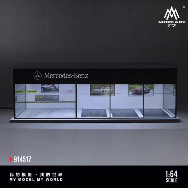 MoreArt 1:64 Parking Exhibition Hall Scene Mercedes-Benz MO914517