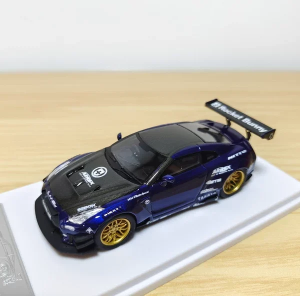 RR Model 1:64 Resin Nissan GT-R R35 LBWK Blue