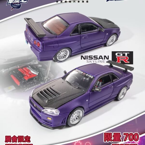 Demon King 1:64 Nissan Skyline GTR R34 Hong Kong IMXpo Purple