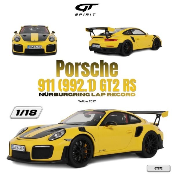 (Pre-Order) GT Spirit 1:18 PORSCHE 911 [992.1] GTS2 RS NÜRBURGRING LAP RECORD YELLOW 2017