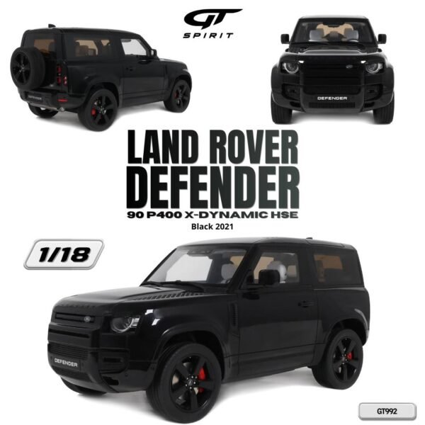 (Pre-Order) GT Spirit 1:18 LAND ROVER DEFENDER 90 P400 X-DYNAMIC HSE BLACK 2021