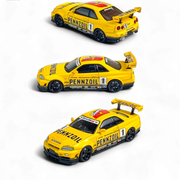 Fast Speed 1:64 Nissan Skyline GT-R R34 Nismo Z-Tune Pennzoil Yellow